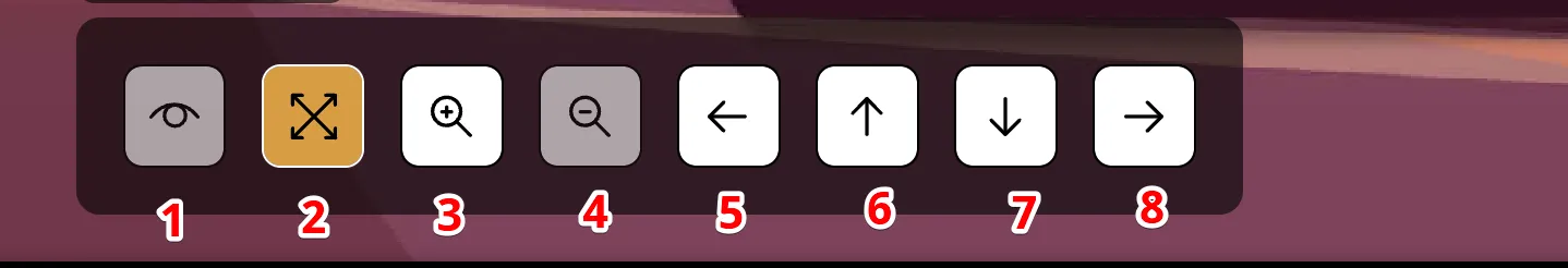 Нижняя панель элементов для работы с полотном