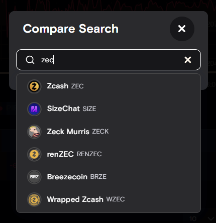 Попап для поиска монет