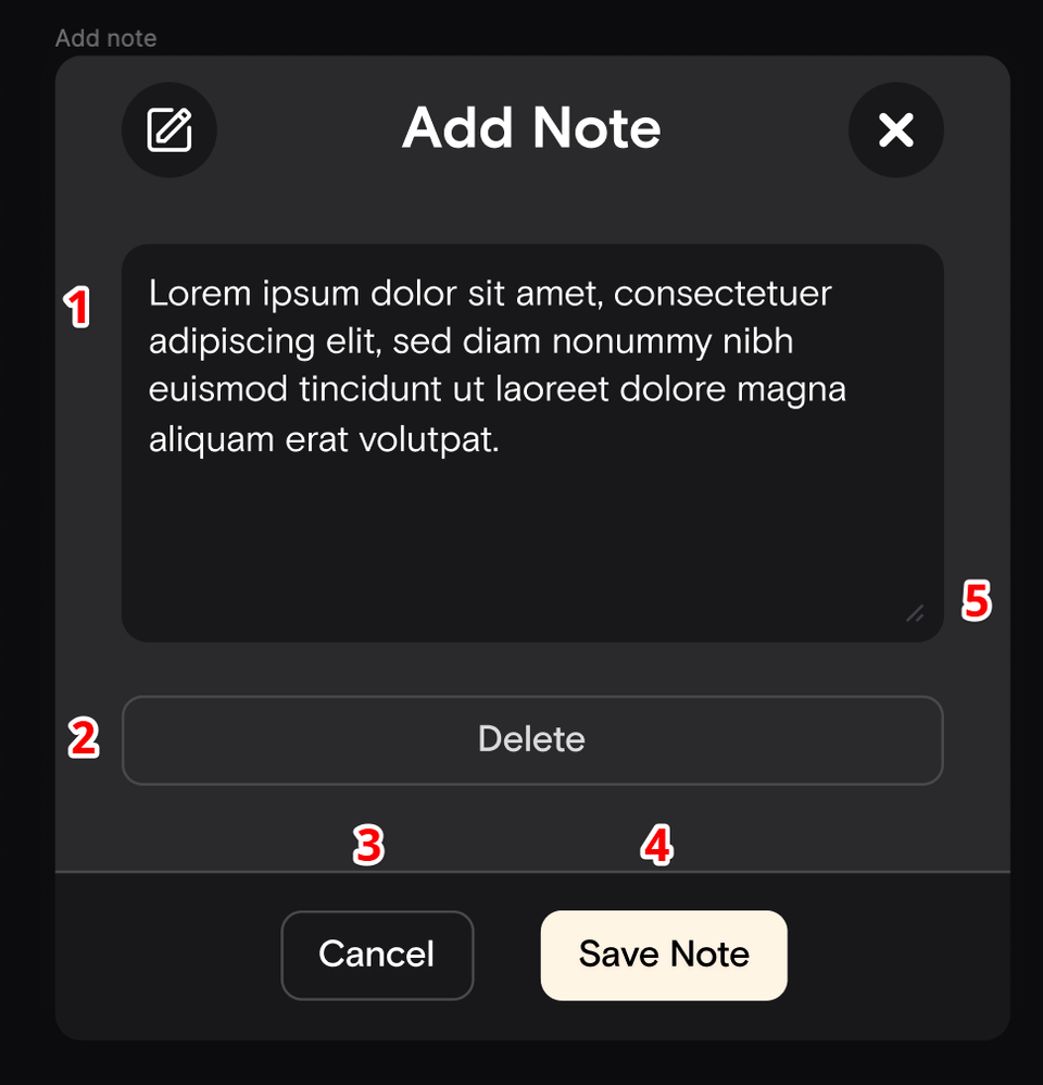 Редактирование заметки
